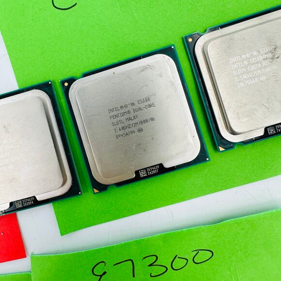 12 Intel Core 2 Duo E5200 E5300 E7300 E7600 6320 E8400 SLGTD CPU Processors - Picture 7 of 14